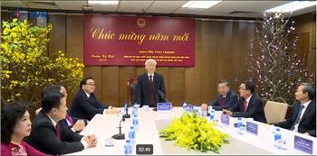 Tổng bí thư Chủ tịch nước Nguyễn Phú Trọng thăm và chúc tết CBNV EVN